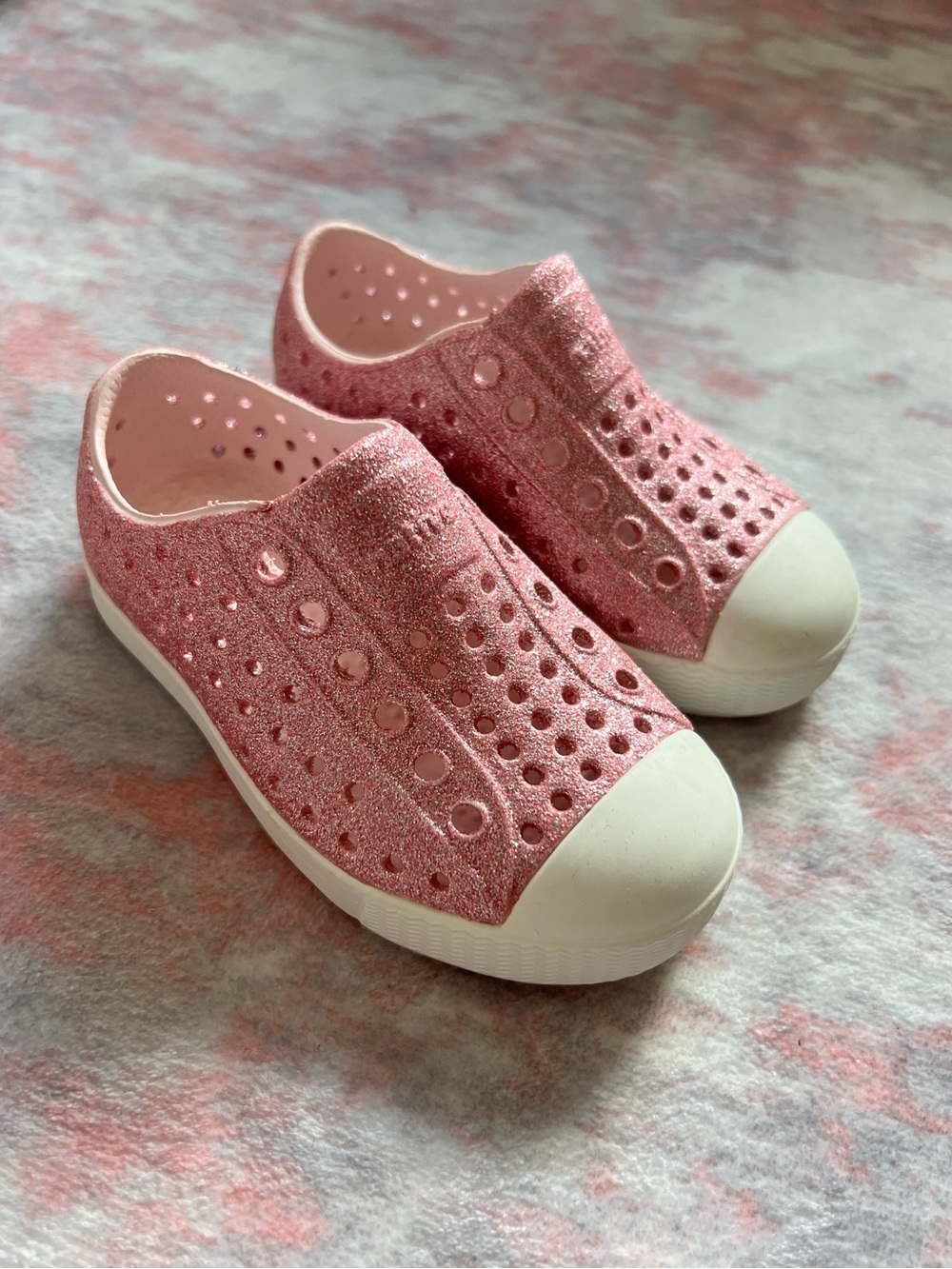 Native Jefferson Bling Slip-On Shoes | Toddler Size 7 | NWOT | Pink Glitter
